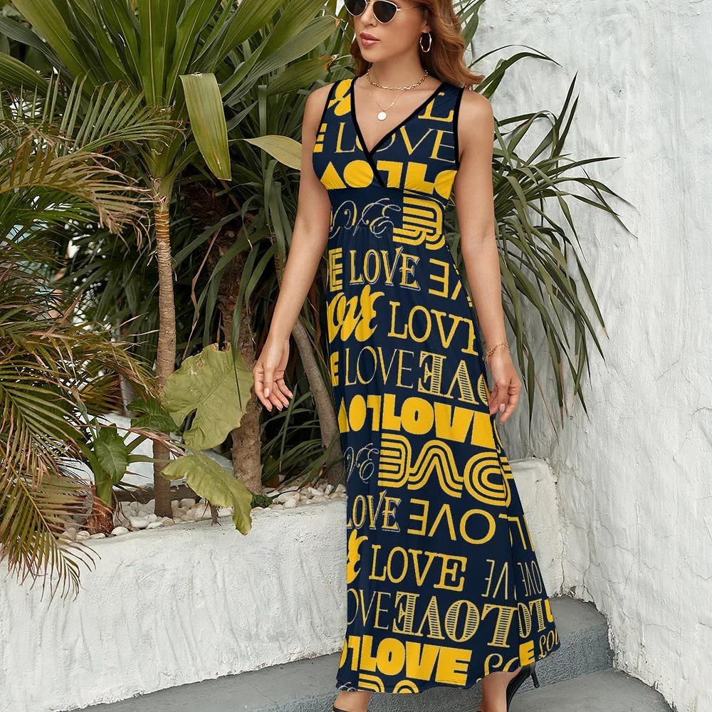 Sleeveless Long Dress (NZ028) Sleeveless dress