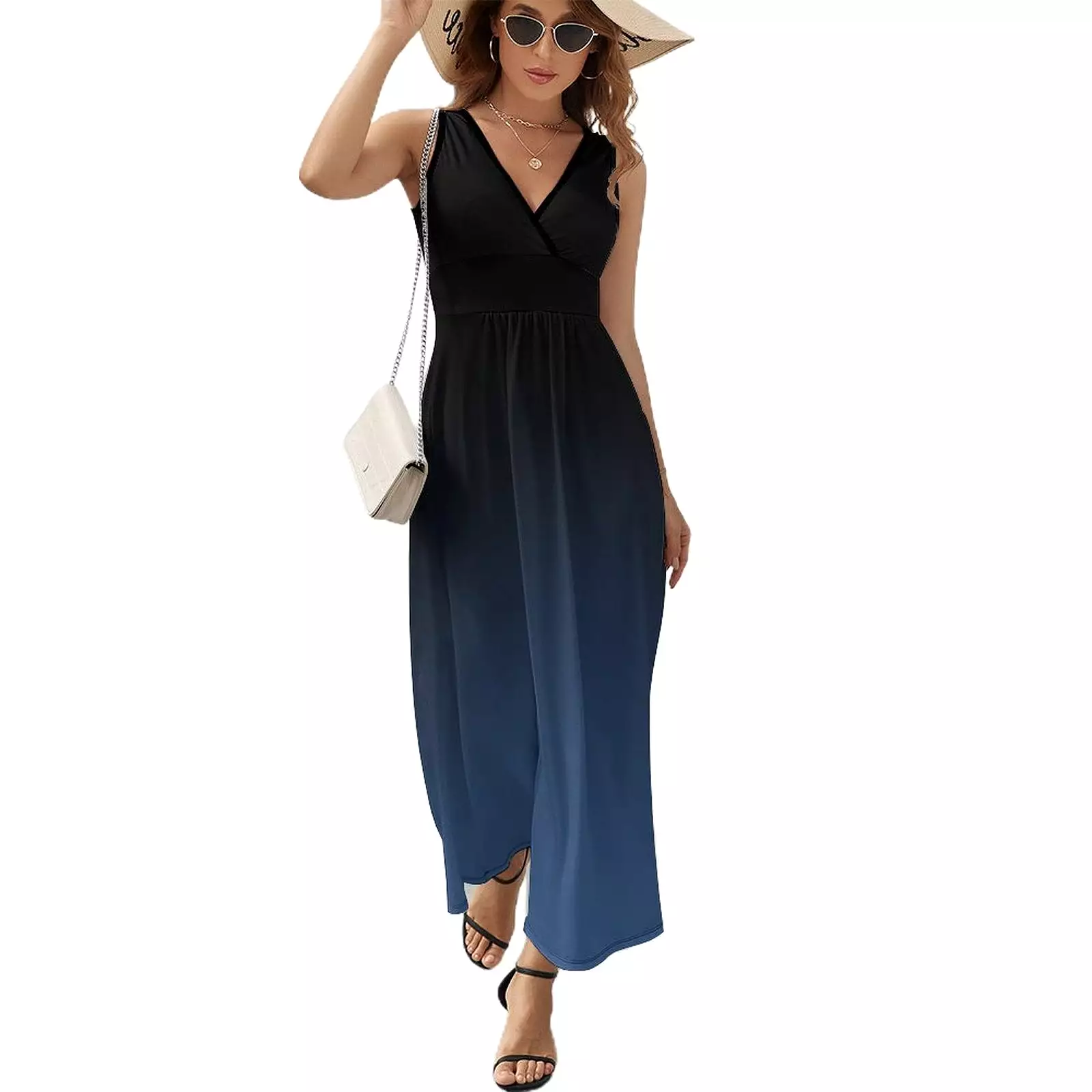 Sleeveless Long Dress (NZ028) Sleeveless dress