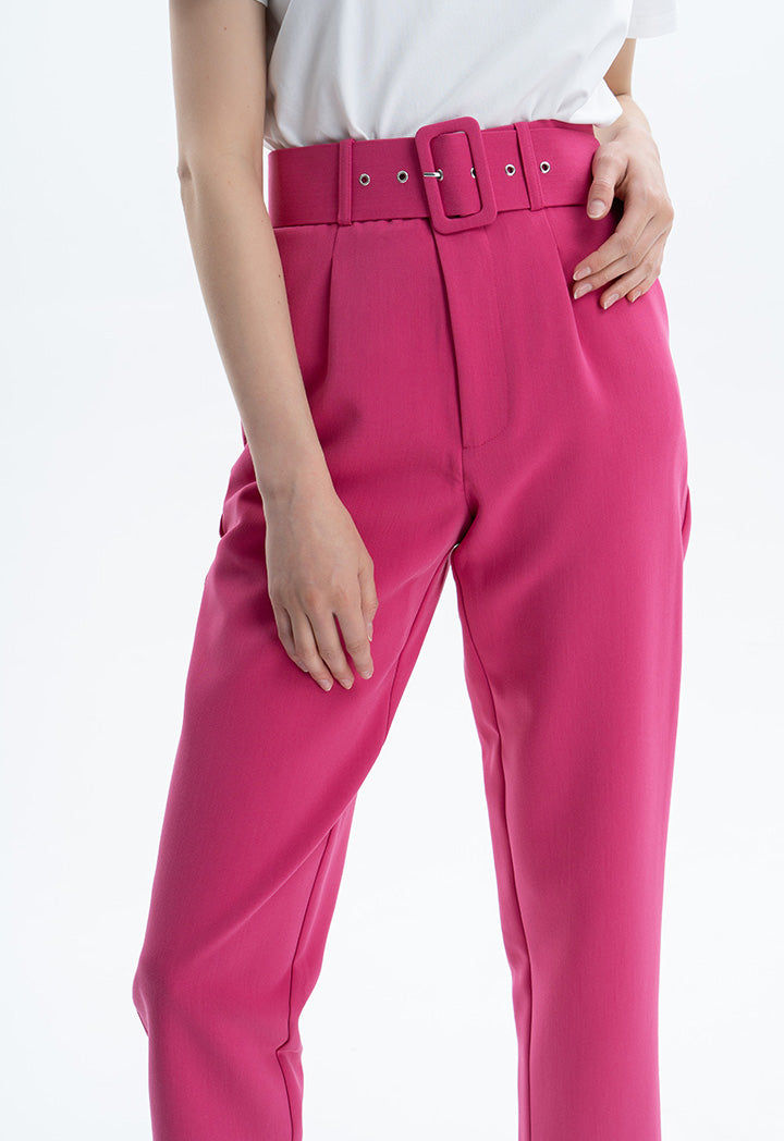 Solid Trouser with Belt