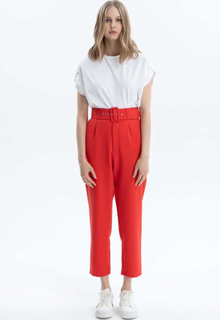 Solid Trouser with Belt