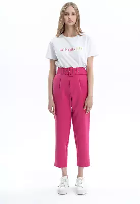 Solid Trouser with Belt