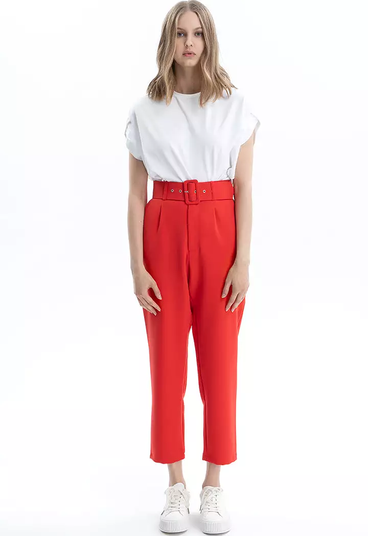 Solid Trouser with Belt