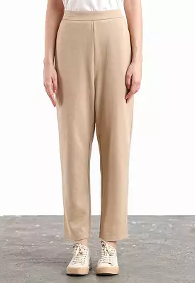 Solid Wrap Pullover Straight Leg Trouser