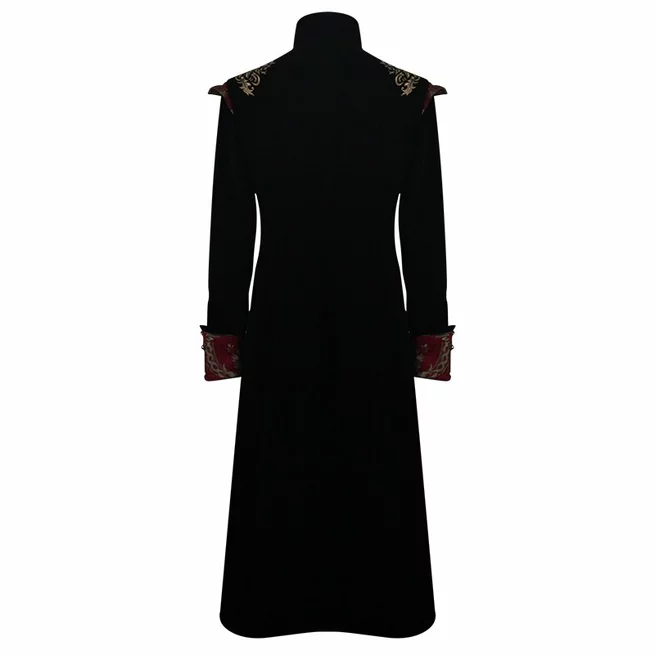 Steampunk Men's Color Block Brocade Coat