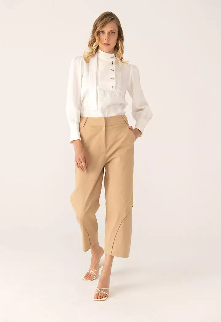 Straight Fit Flap Solid Trouser