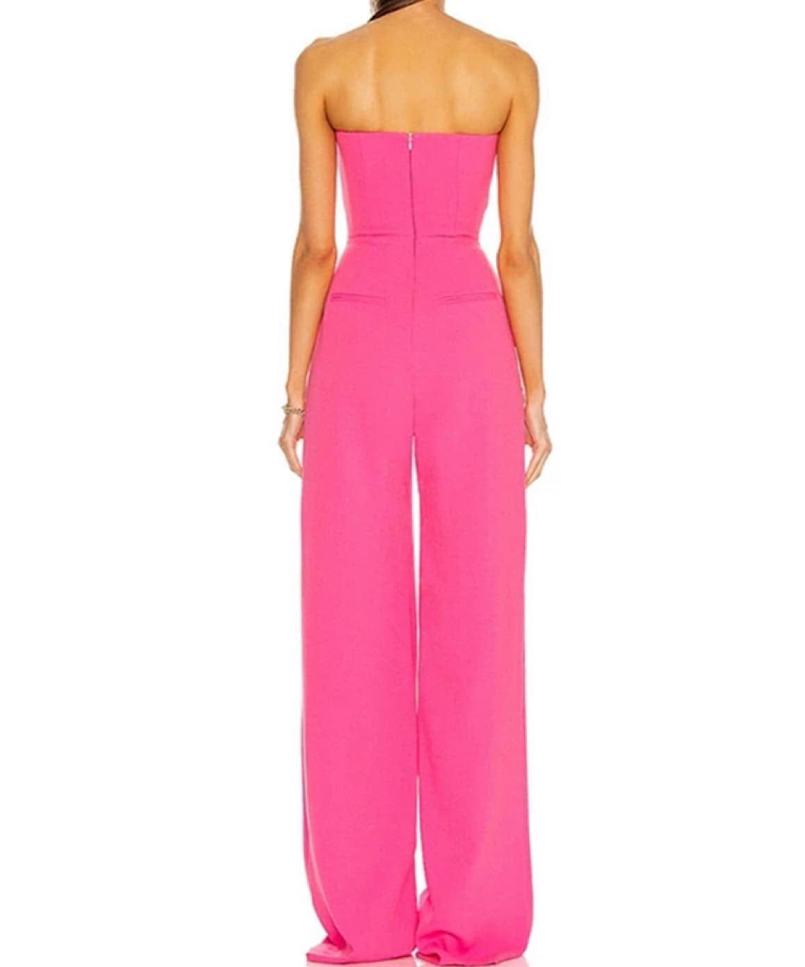 Strapless Wide Legged Jumpsuit in Black