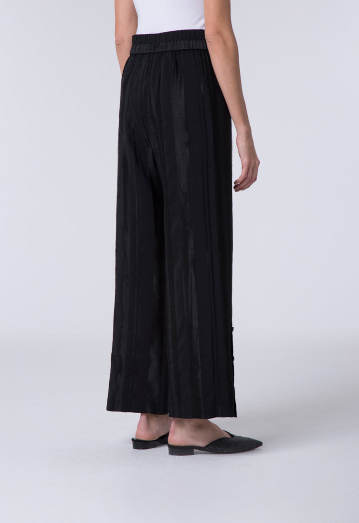 Striped Pattern Wide Leg Trouser