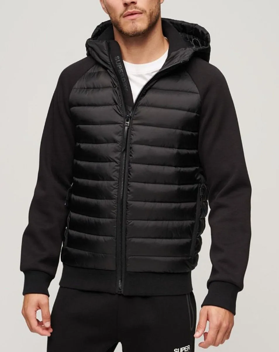 Superdry Hooded Storm Padded Hybrid Jacket Black