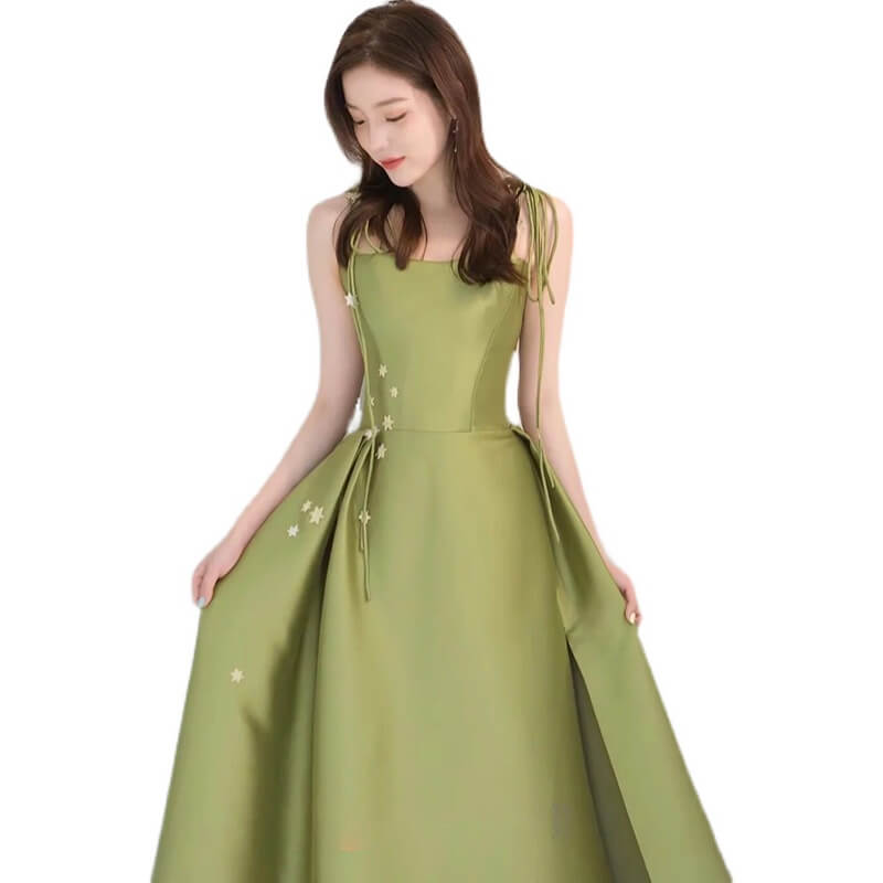 Suspender green stunning evening dress by9092