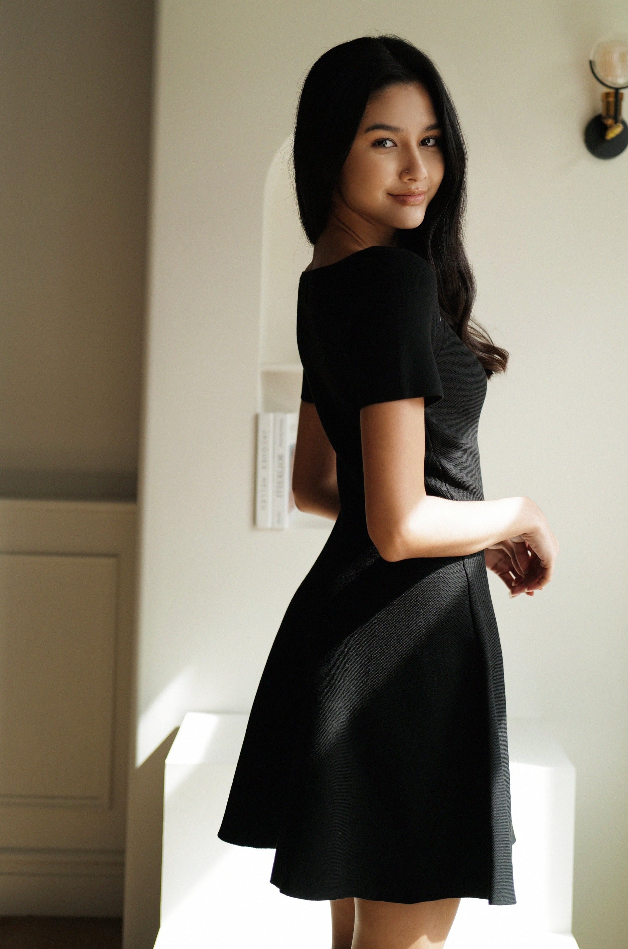 Visou black knit dress