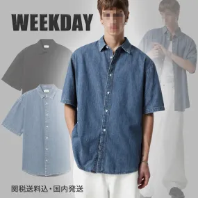 Weekday  |Denim Street Style Plain Shirts