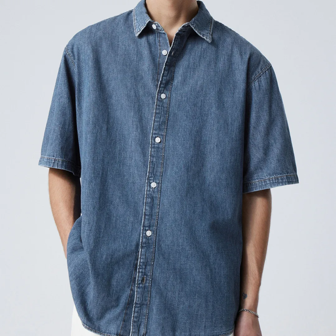 Weekday  |Denim Street Style Plain Shirts