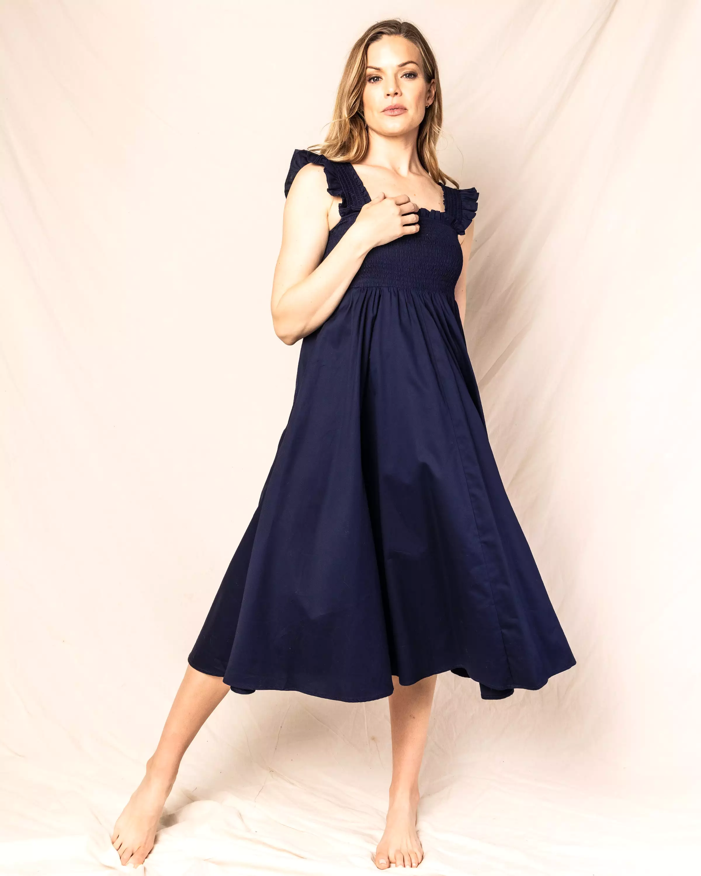 Women's Twill Margaux Dress in Navy